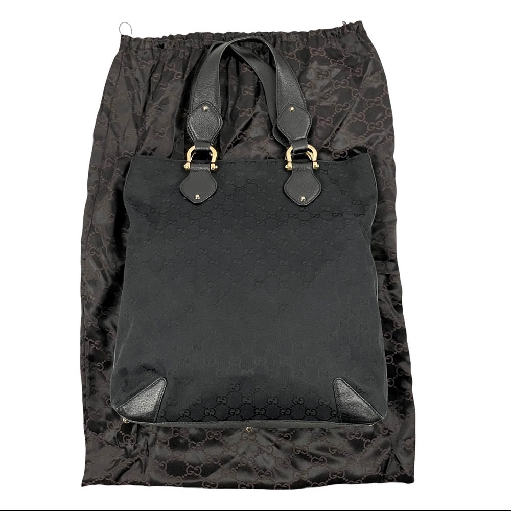 GUCCI oversized signature monogram canvas hobo tote bag - Picture 15 of 16